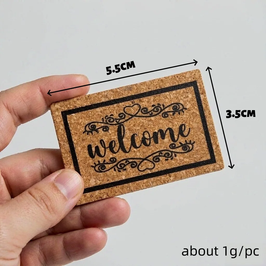 Mini Mat Christmas Doormat Faux Coir Welcome Mat Miniature Entrance Rug Holiday Scene Photography Props Desktop Decoration
