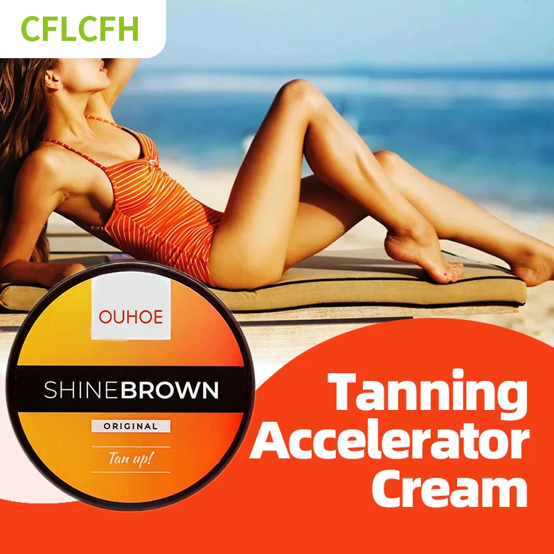 Tanning Accelerator Cream Body Skin Self Tanner Gel Intensive Brown Boosting Bronzing Sunbeds Tanning Long Lasting Moisturizer