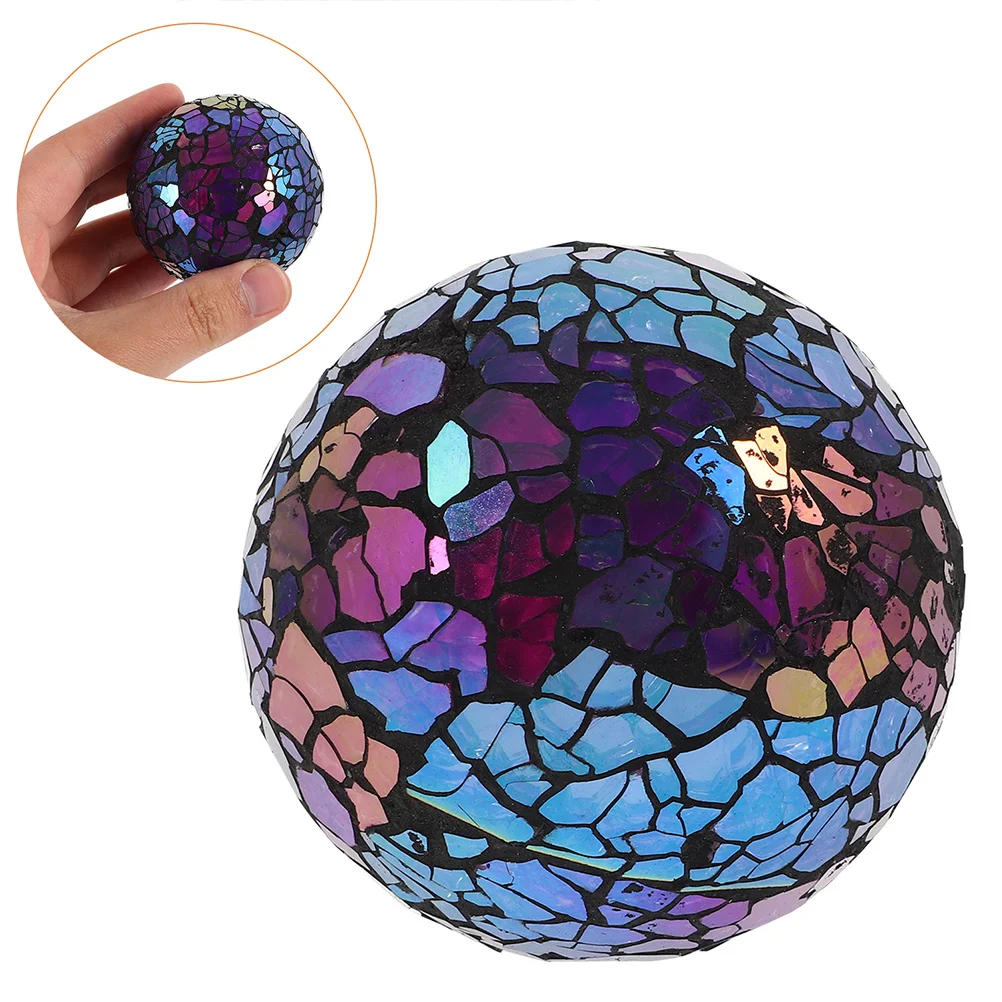 

4 Pcs Mosaic Ball Set Decorative Sphere Ornament Household Desktop Tabletop Home