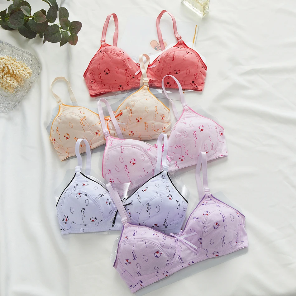 Women Comfortable Casual Fashion Personality Two-Row Button Bra Solid Color Printed Gathering Daily Wear Sports Women Underwear