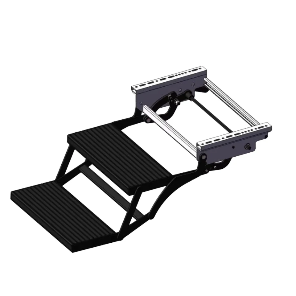 

Rv Camper Motorhome Step Van Электрическая ступенька Двойная алюминиевая лестница Противоскользящие протекторы