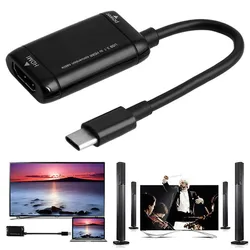 USB-C Type C to HDMI Adapter USB 3.1 Cable For MHL Android Phone Tablet Black