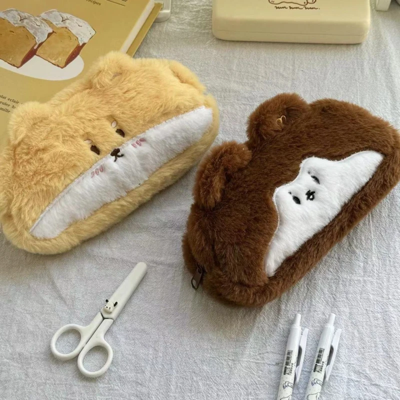 2025 جديد صغير كورجي مقلمة صندوق أدوات مكتب قطيفة للمدرسة الإعدادية والثانوية ذات سعة كبيرة عالية القيمة حقيبة أدوات مكتبية السنجاب #5