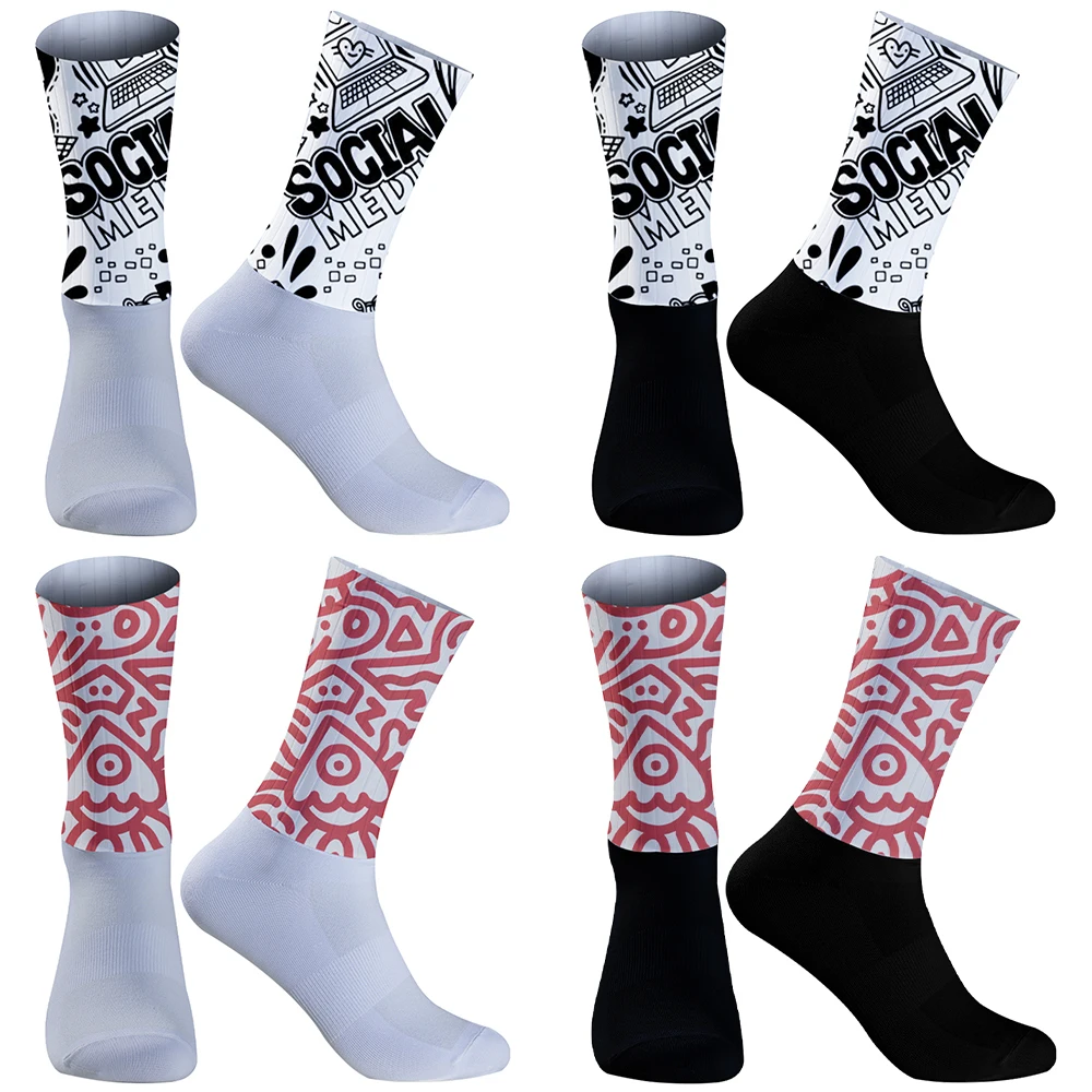 

Pro Sports Bike Socks Summer 2024 New Cool Breathable Silicone Cycling Socks