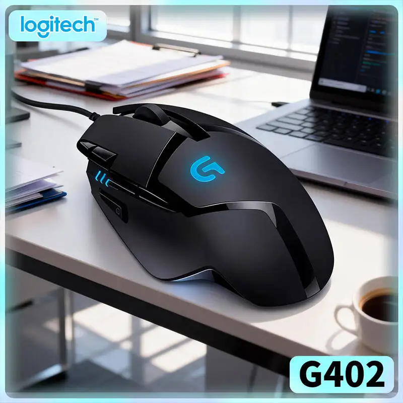 

Игровая мышь Logitech G402 Hyperion Fury, 4000 DPI, с изменяемой на ходу настройкой, 8 кнопок, 20 млн нажатий, противоскользящая, для интенсивной игры