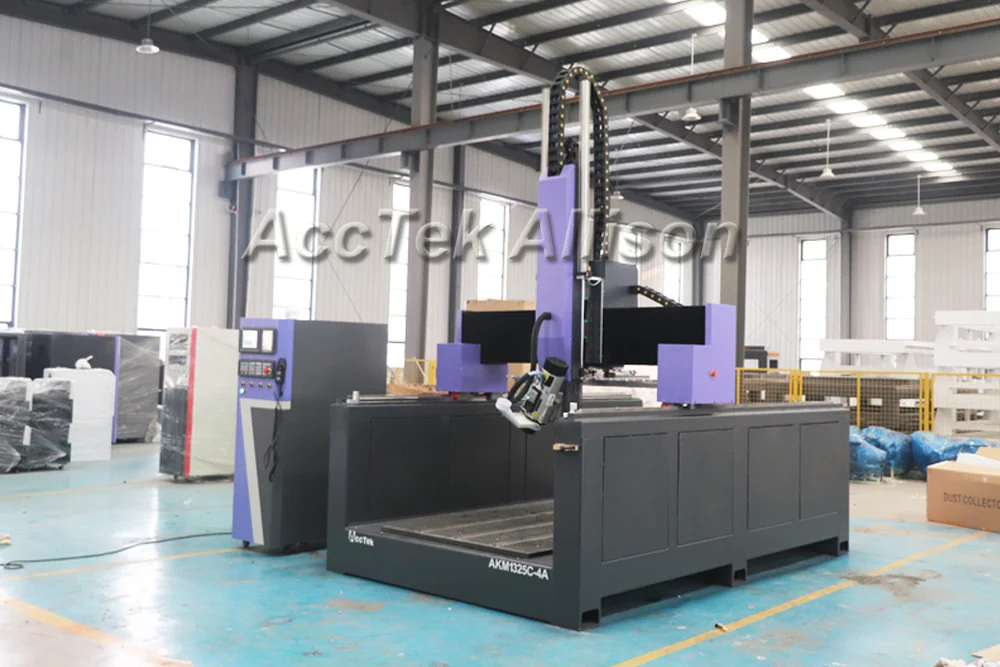 AccTek-enrutador CNC para tallado en madera, 4x8, 1325, 800mm, pórtico Atc, 4 ejes, enrutador de madera con husillo giratorio