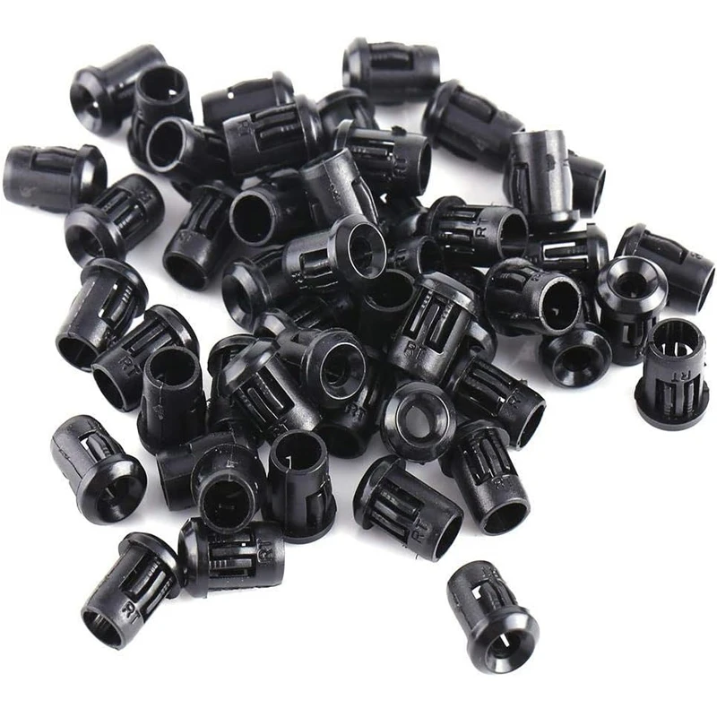 Bases de lámpara de plástico negro, soporte de diodo LED de 3mm/5mm/8mm/10mm, Clip negro, montaje de enchufe de bisel, diodo emisor de luz DIY,