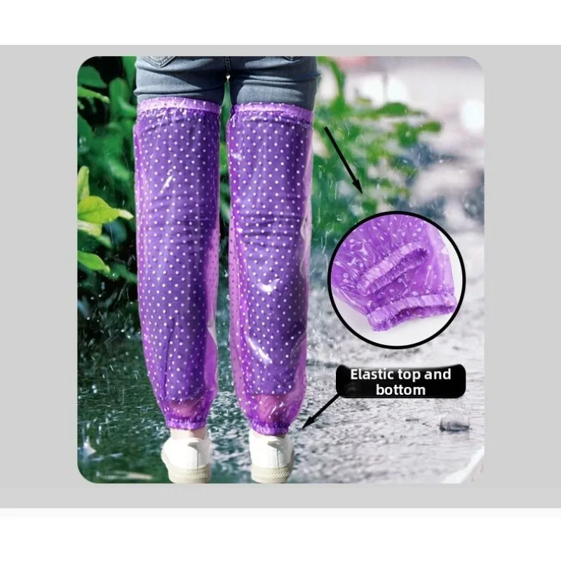 Waterproof PVC Adjustable Drawstring Leg Covers Knee Protection Cycling Rainproof Oil Resistant Tea Picking Aquaculture Work New