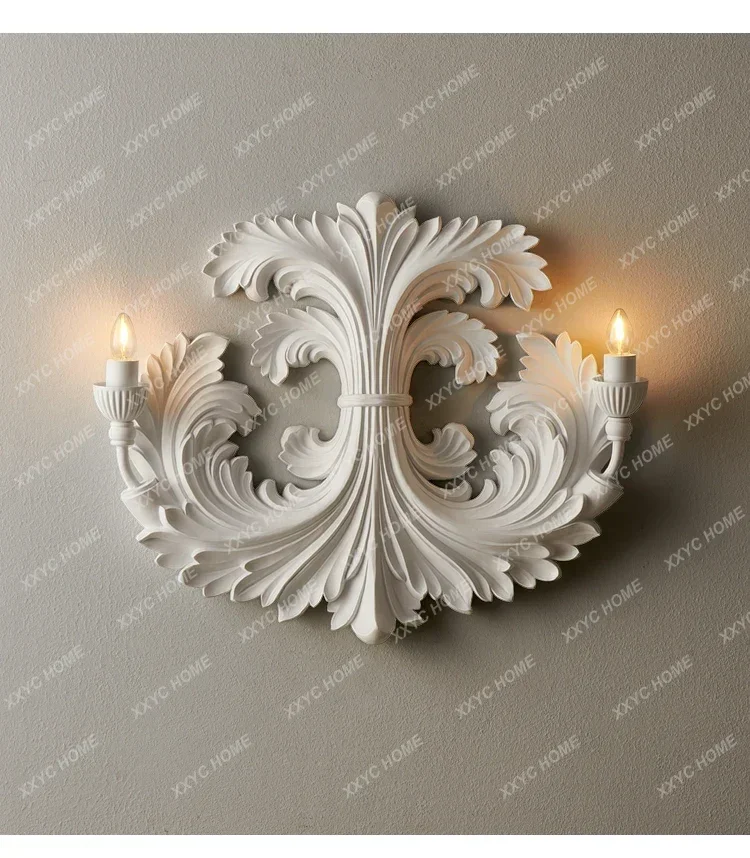 JJA15 French Retro Relief Plaster Decoration Living Room Bedroom Entrance High Sense