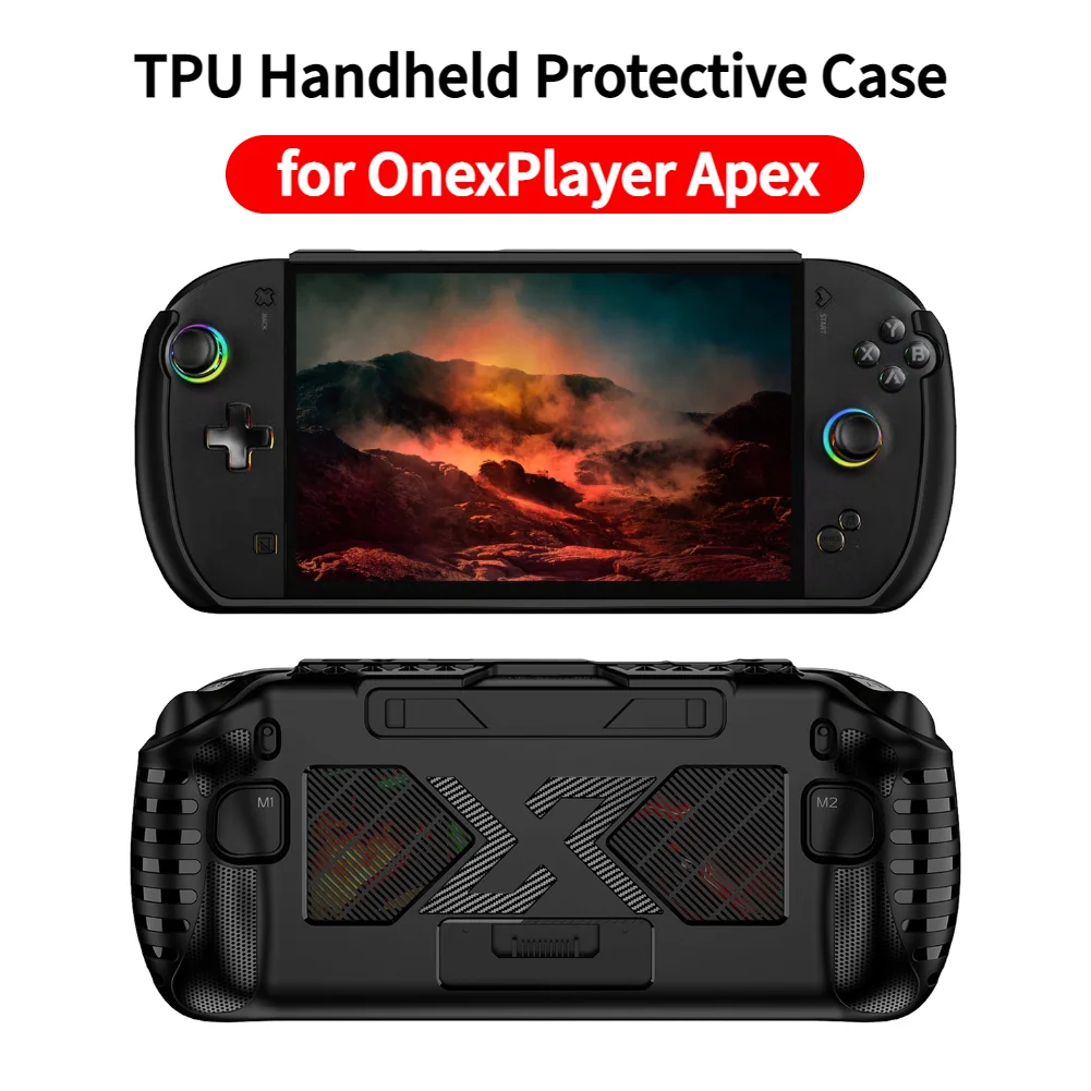 

TPU Handheld Protective Case Shockproof for OnexPlayer Apex Handheld Game Console Ergonomic Soft Host Shell Gaming Accessories