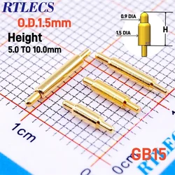 20 Pcs Pogo Pin Connector Discrete Heights to Choose  Barrel 1.5MM Diameter Spring Loaded Probe Slim Type TH Board Solder