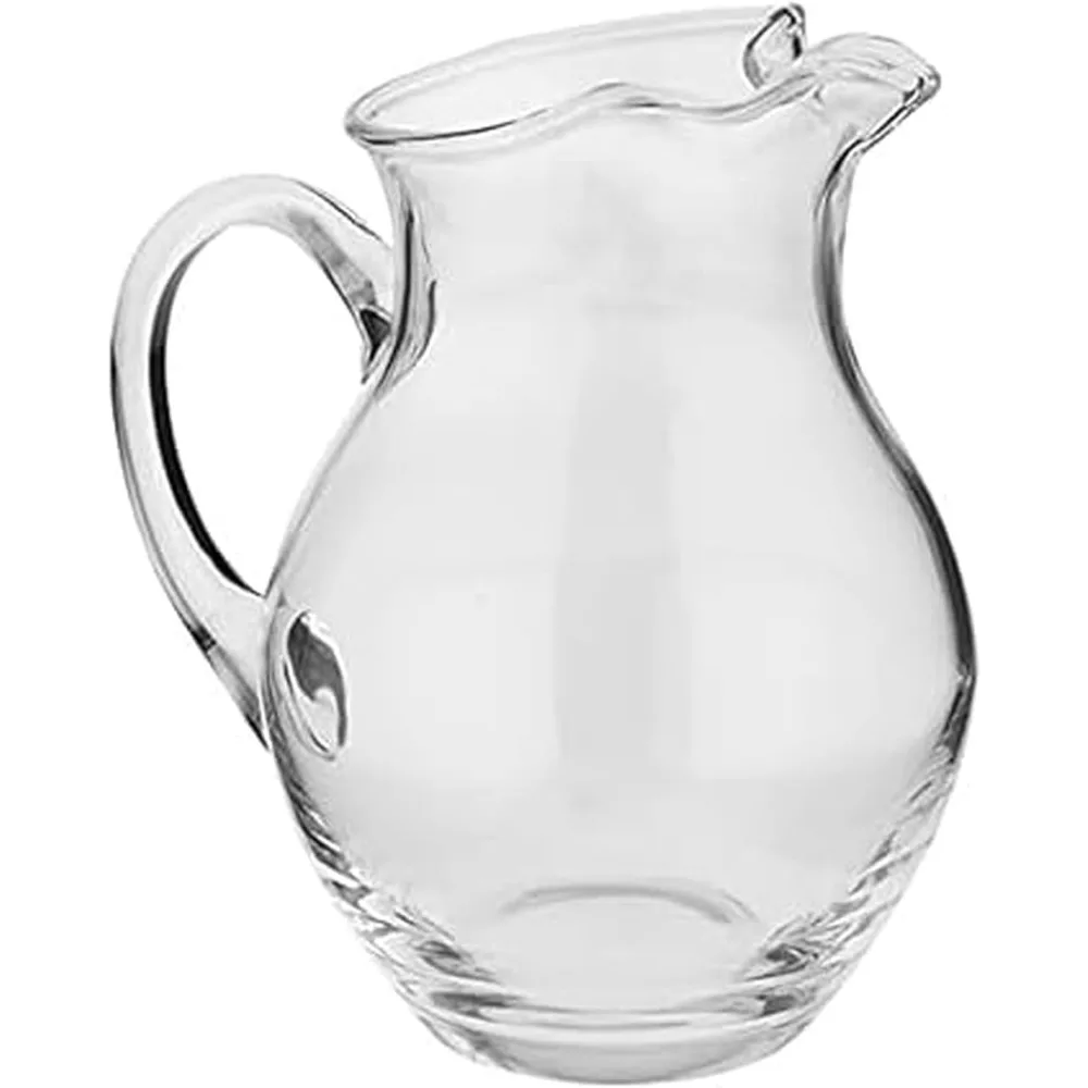 

Napoli Clear Glass Beverage Pitcher, 70 Ounce Capacity, Durable and Elegant Design for Serving Water, Iced Tea, or Cocktails