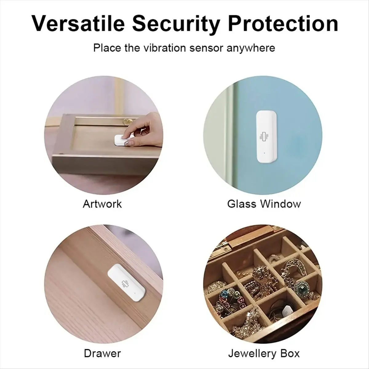 【Great Sell】 Tuya Smart Vibration Sensor ZigBee Tuya Sensor Monitor App Control Security Protection Zigbee Sensor Motion