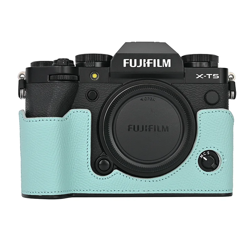 合金プレート本革ケースカメラバッグ半身ベースプロテクター富士フイルム X-T5 富士 XT5 保護開口部ボトムカバー
