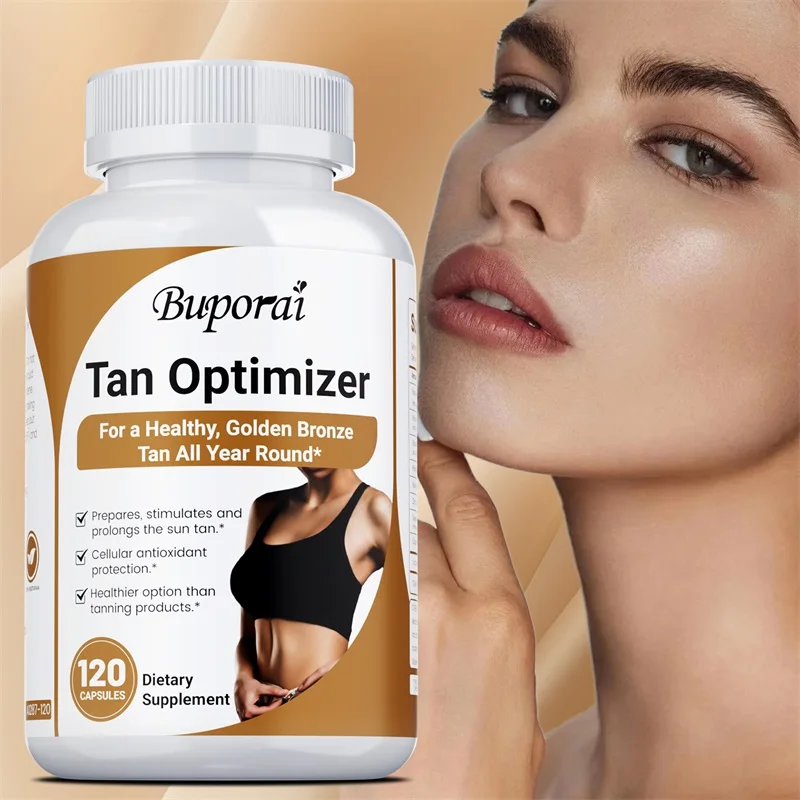 

Tan Optimizer - Antioxidants, Reduced Fine Lines, Promote Skin Health, Leaving Skin Radiant and Glowing, Natural Tanning Effect