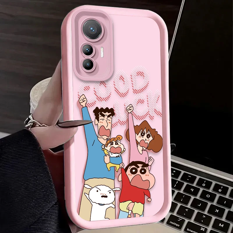 Cute Crayon Shin-chan GOOD LUCK Case For Xiaomi Mi 17 Pro Max 15 Ultra 14 13 12 12X 12S 11 Lite 5G NE 15T 14T 13T 12T 11T Pro view 3