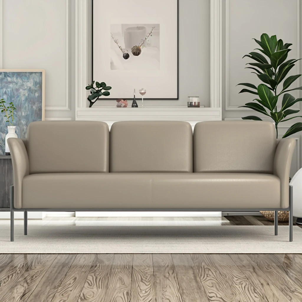 

Luxury High Quality Leather Sectional Sofa Simple Chinese Design for Home Office Living Room Indoor Spaces for Hotels Lounges