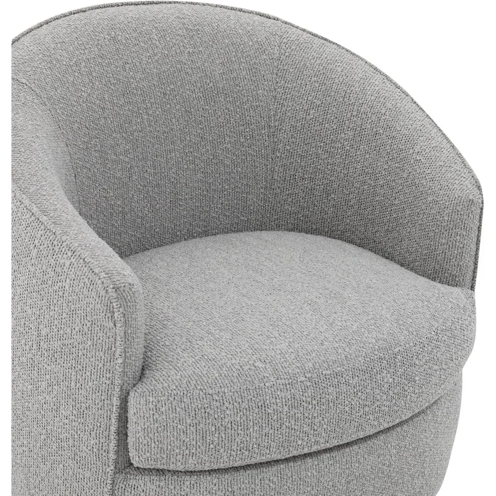 Modern and comfortable rotating bucket chair,made of Boucle fabric and textured fabric that is easy to clean and stain resistant