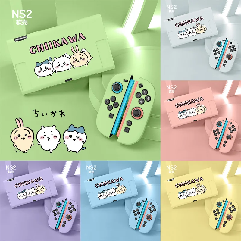 �y�Z�[�����zChiikawa Hachiware �������ی�P�[�X Nintendo Switch2 �A�j�������ی� TPU �\�t�g�J�o�[ NS2 �R���\�[�� Joy-Con �V�F��