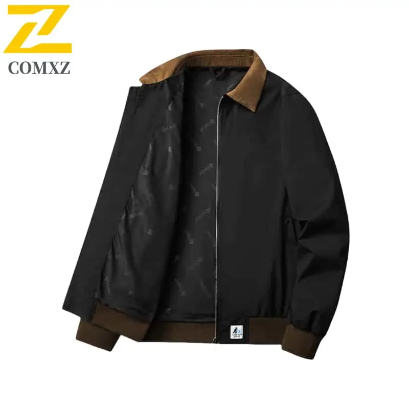 

Новинка 2024 года, мужская куртка с лацканами, приятная для кожи, дышащая, ветрозащитная, высококачественная модная мужская куртка, уличная повседневная уличная мужская одежда