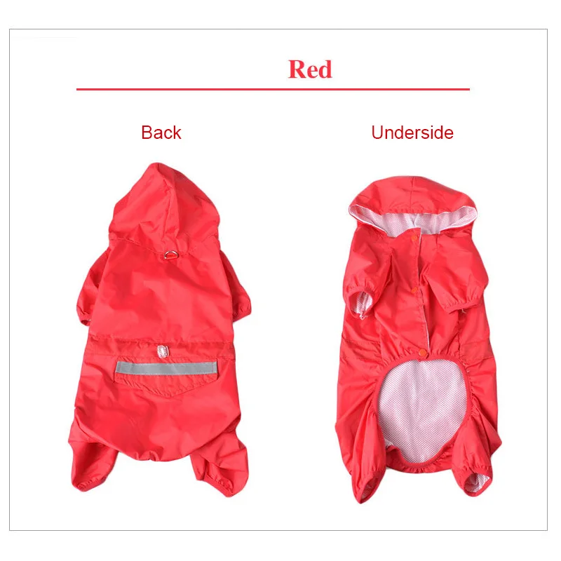 Pet Dog Waterproof Raincoat Jumpsuit Reflective Rain Coat Sunscreen Dog Outdoor Clothes Jacket for Small Dog Pet Supplies