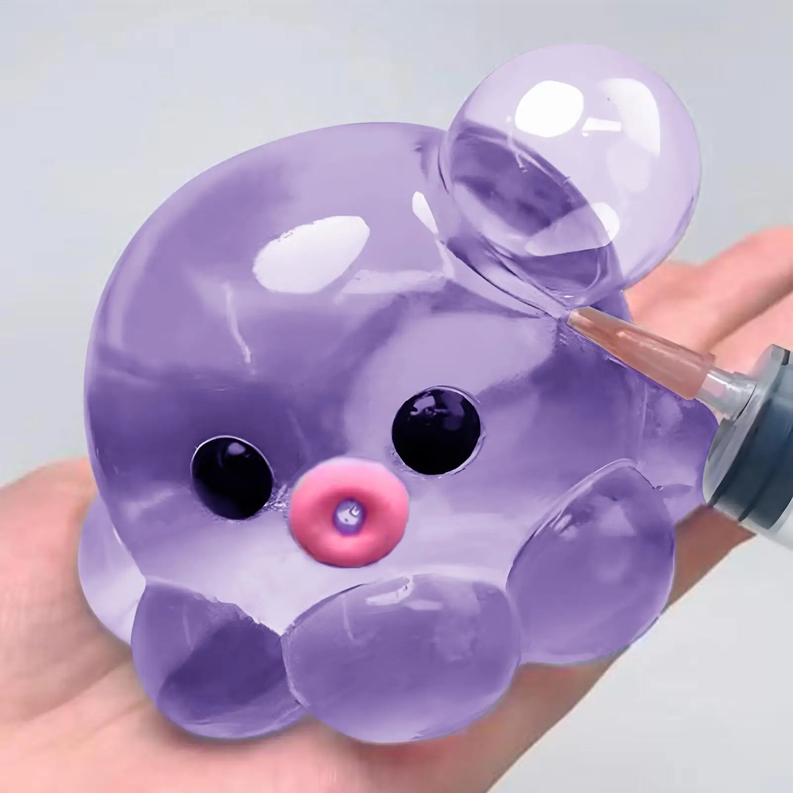 Zabawka antystresowa w kształcie ośmiornicy, gumowa, przezroczysta, kryształowa, do ściskania, relaksująca dłonie, domowa gra z fryzurą ośmiornicy z bąbelkami dla dzieci i dorosłych, zabawka do ściskania.