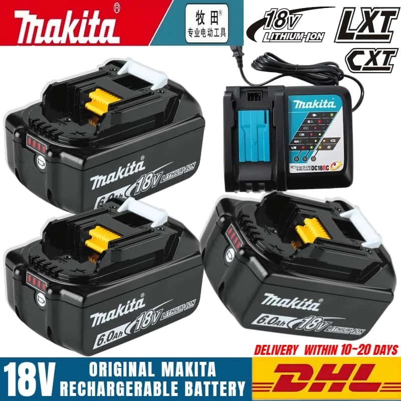 

✅Makita 18V 6Ah batteries 18650 for Makita DTD173,DGA404,DHW180 Cordless Washer,DHR242,Impact Driver Drill,Screwdrive tools