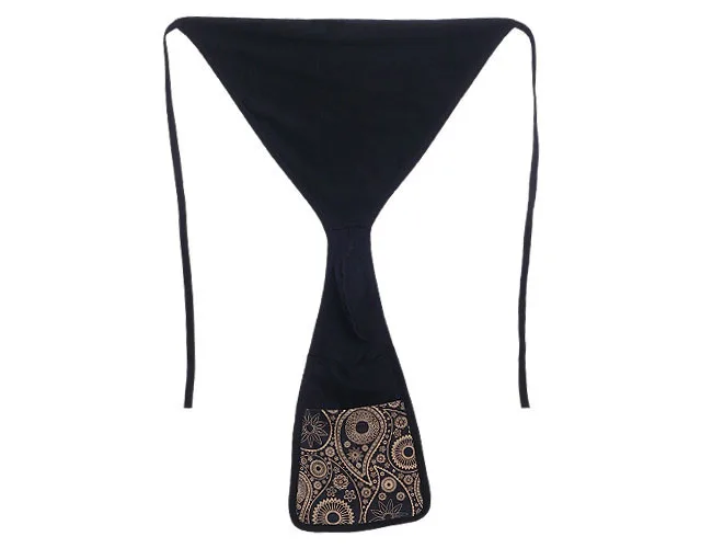 Men's Japanese Style Cotton Tanga Loincloth with U-Convex Pouch Breathable Sexy Tie Side Underwear Nightwear Men's Cotton Thongs
