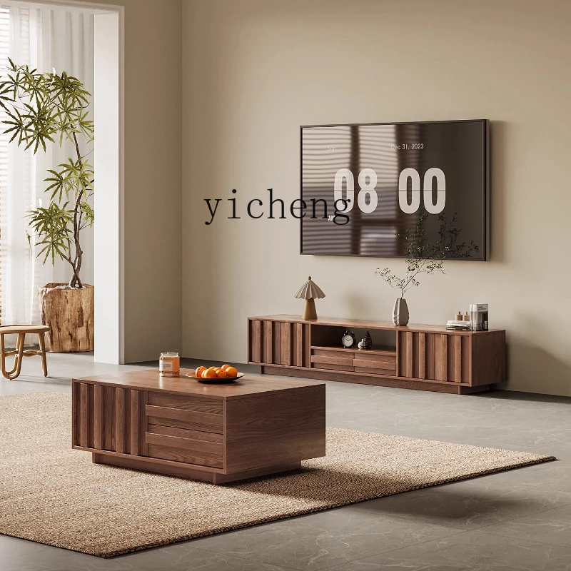 

XL solid wood TV cabinet storage locker integrated cabinet against the wall living room household coffee table