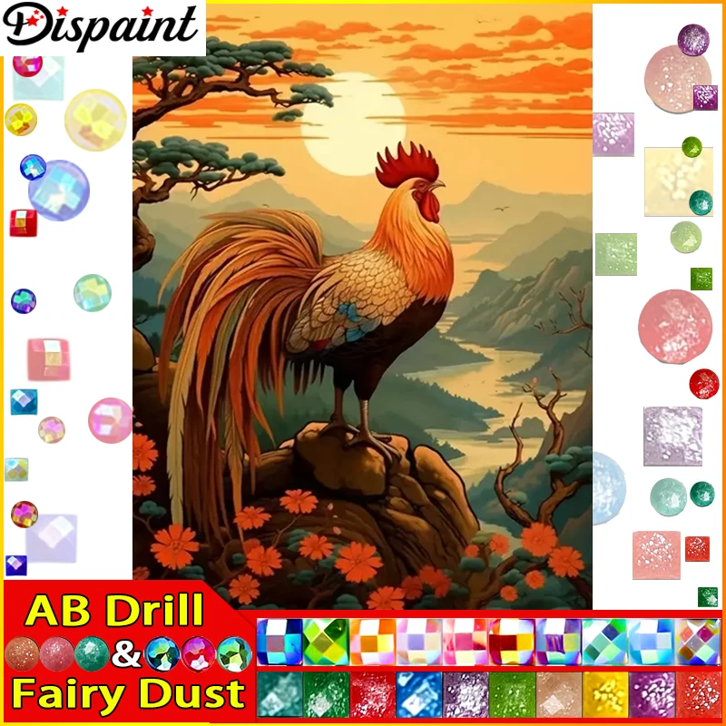 

Dispaint Fairy Dust AB DIY 5D алмазная живопись "Закат курицы" полная алмазная вышивка распродажа картина из стразов для фестиваля