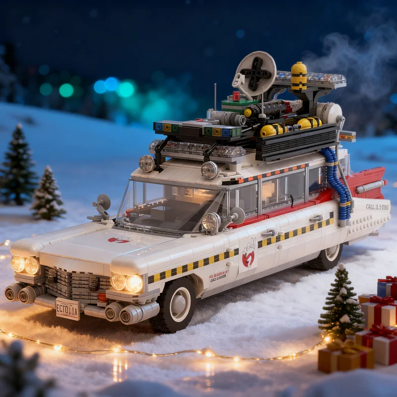 

3706 деталей MOC Ecto 1A GB2: Модель автомобиля из фильма, конструктор, креативный подарок, декор для демонстрации, сборка, премиум-класс, для взрослых и детей, для дома и офиса