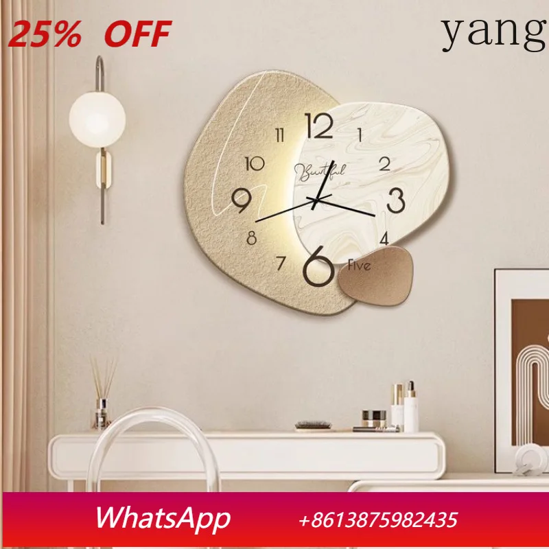 

LH simple home decoration clock No punching wall hanging living room silent wall clock