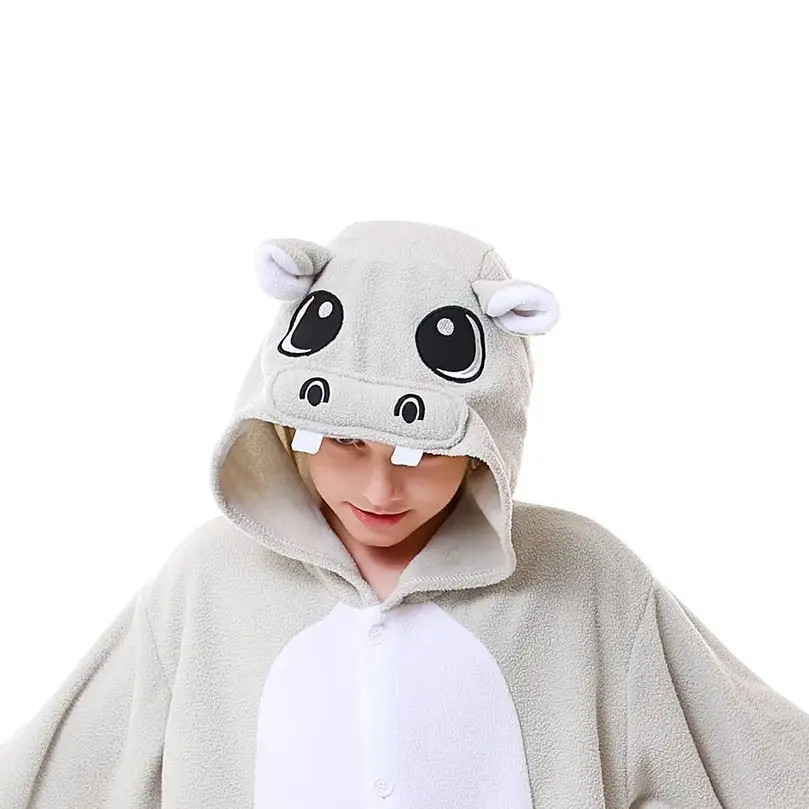 CANASOUR Hippo Costumes Kids Onesie For Boys and Girls Funny Pijama Halloween Christmas Cosplay One-piece Pajamas