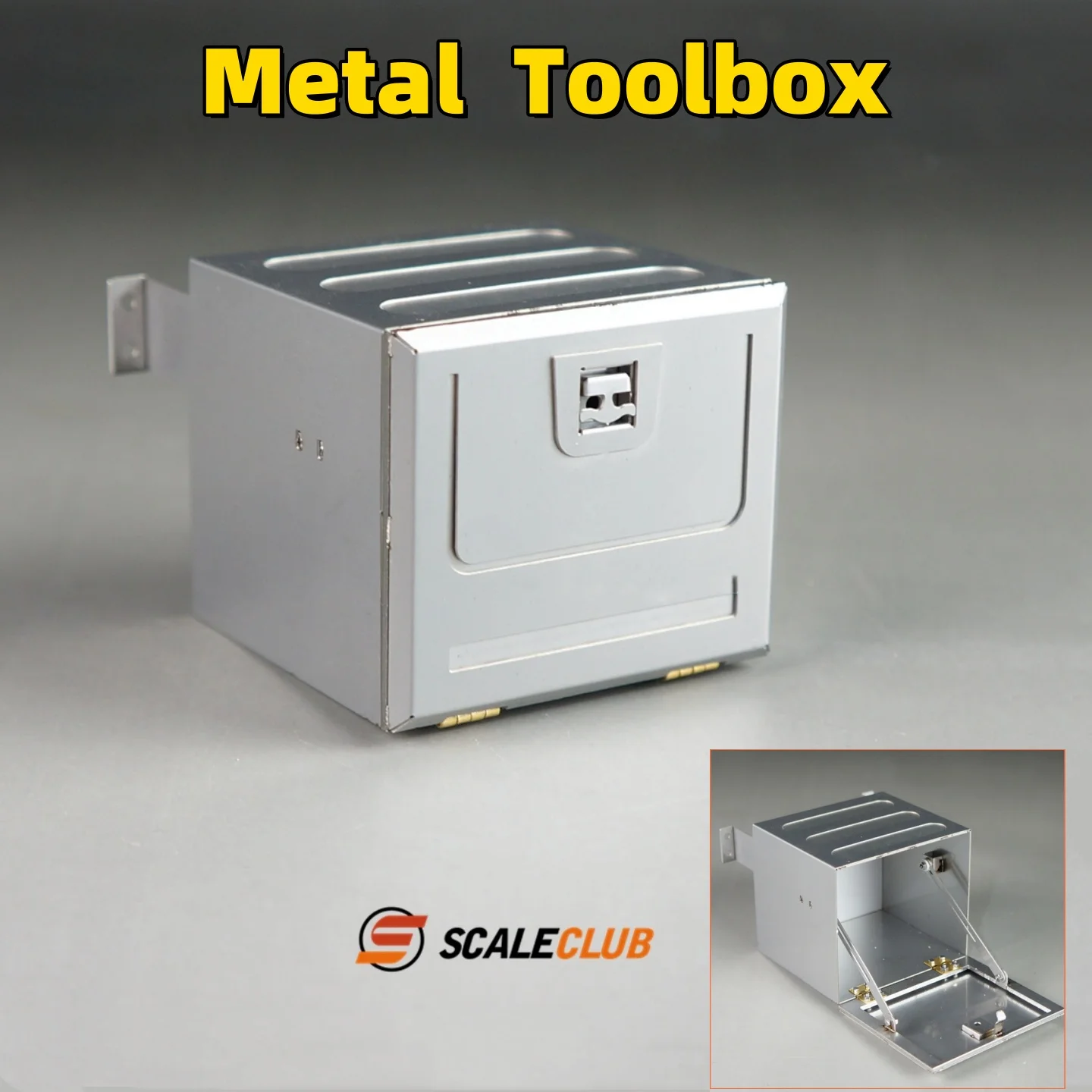 صندوق أدوات محاكاة معدني لـ 1/14 Tamiya RC سكانيا مان بنز فولفو ريجال سكانيا رجل Lesu Actros 1851 RC جرار مقطورة قلابة #1