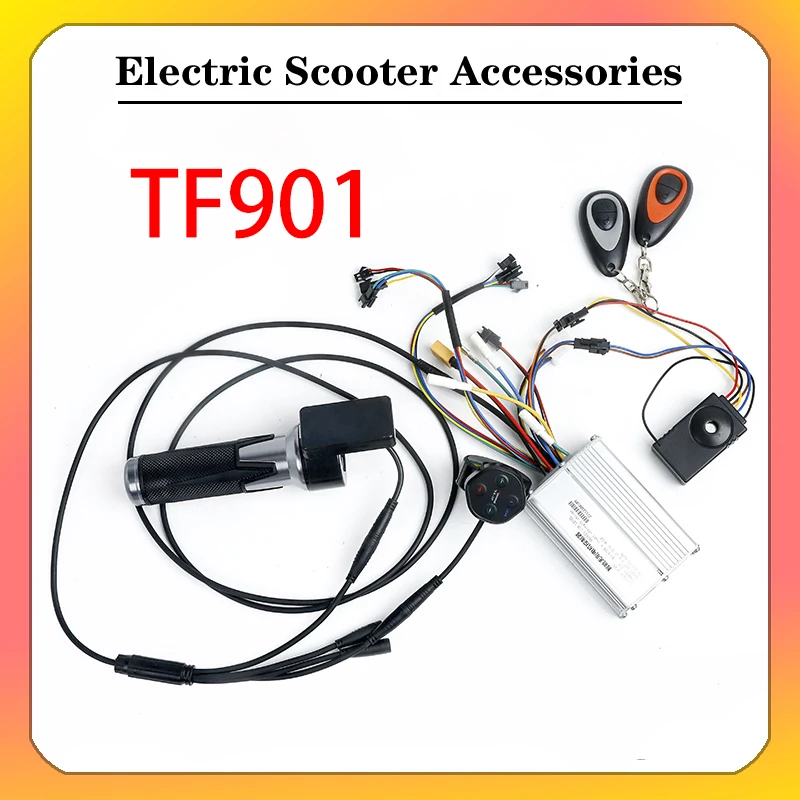 TF901 48V E-Bike Scooter Anti-theft Alarm Remote Brushless Speed Controller LCD Display Throttle Twist Grip Handlebar