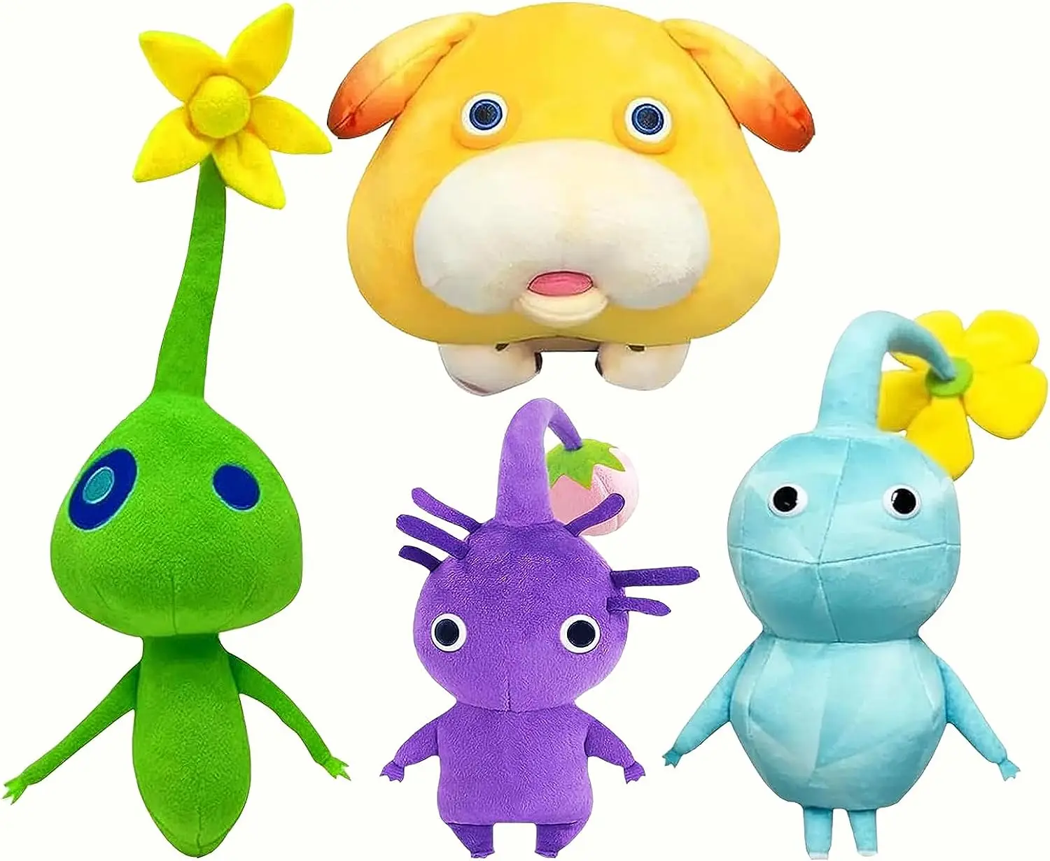 Pikmin Ice and Oatchi Plush Adorable Plant Like Creatures for Fun and Collecting Soft Stuffed Figure Doll for Kids and Adults