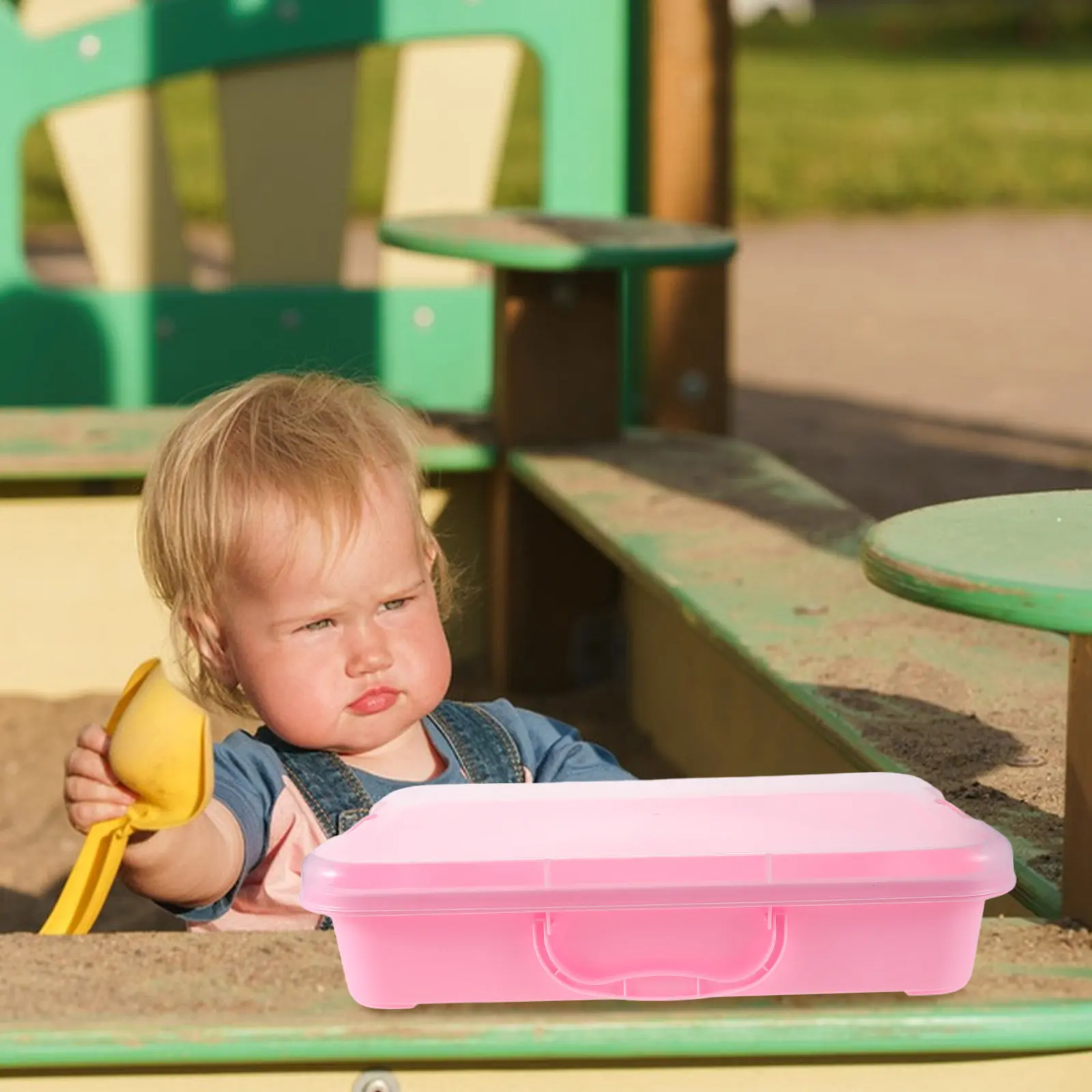 Lightweight Mold Set with Handles Plastic Sandbox for Kids Indoor Outdoor Sensory Play Creative Crafting Activity