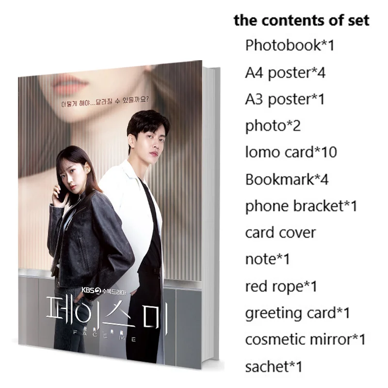 

Face Me Ji-hyun Han Min-gi Lee Yi-Kyeong Lee Photobook Set With Poster Lomo Card Bookmark Photo Album