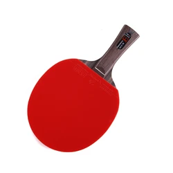 Lemuria EBENHOLZ-Table Tennis Racket, Glued with Pimples-In Rubber, 5 Ply, 7Ply Pure Wood Loop, Attack Ping Pong, Padel