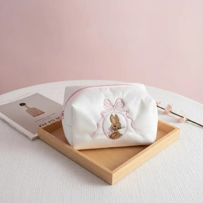 bolsa-de-cosmeticos-portatil-em-forma-de-coelho-com-laco-de-renda-organizador-de-maquiagem-de-grande-capacidade-branco-e-rosa-fechamento-com-ziper-bolsa-de-viagem-para-mulheres-e-meninas
