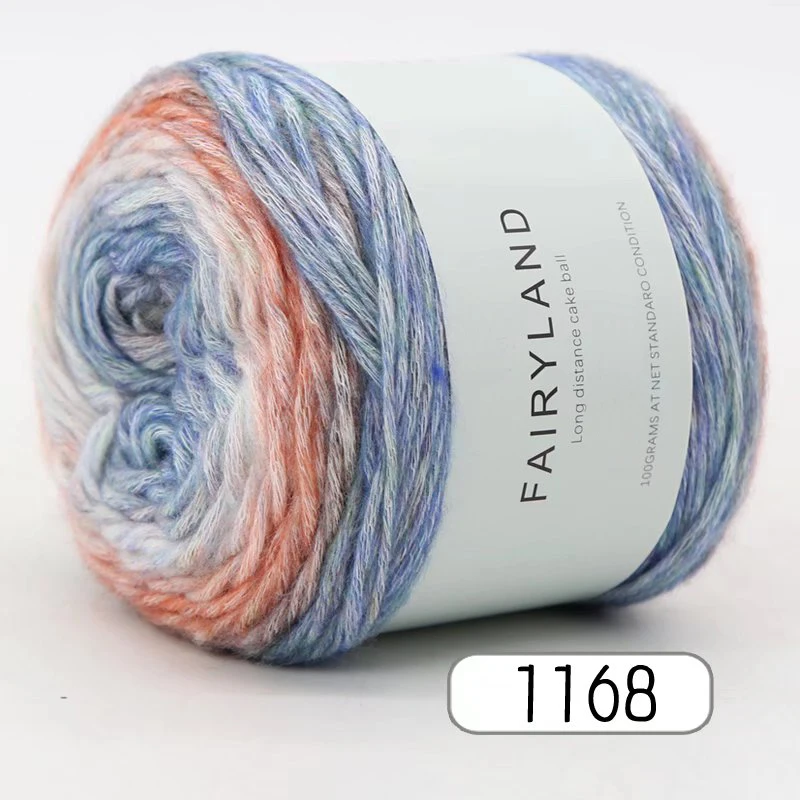 1Pc 100G Gradiënt Regenbooggaren, Geschikt Voor Diy Haak En Gebreide Warme Truien, Sjaals, Hoeden, Sjaals, Sjaals, Enz