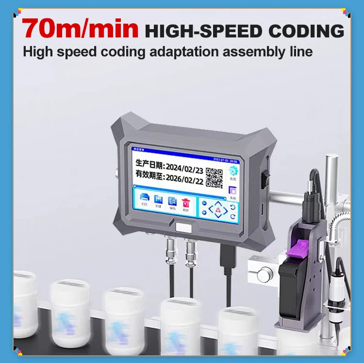 Online Coding Machine 4.3-Inch HD Display Touch Screen TIJ Inkjet Printer Assembly Line For Card Printer Use