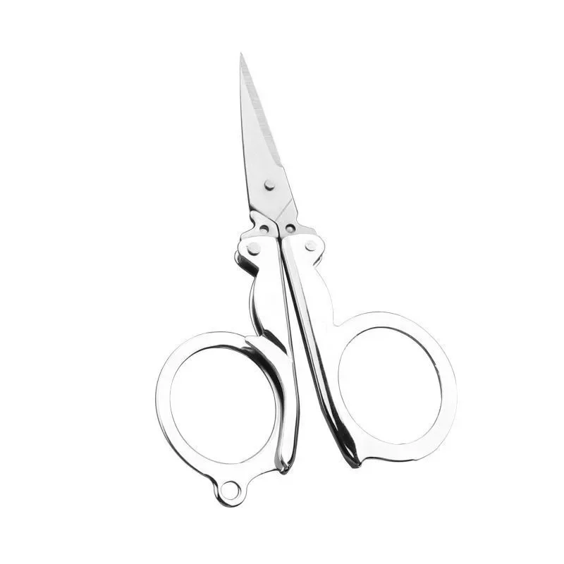 Folding Pocket Scissors Multifunctional Stainless Steel Folding Small Scissors Household Mini Thread Cutting Nail Tools Stainles