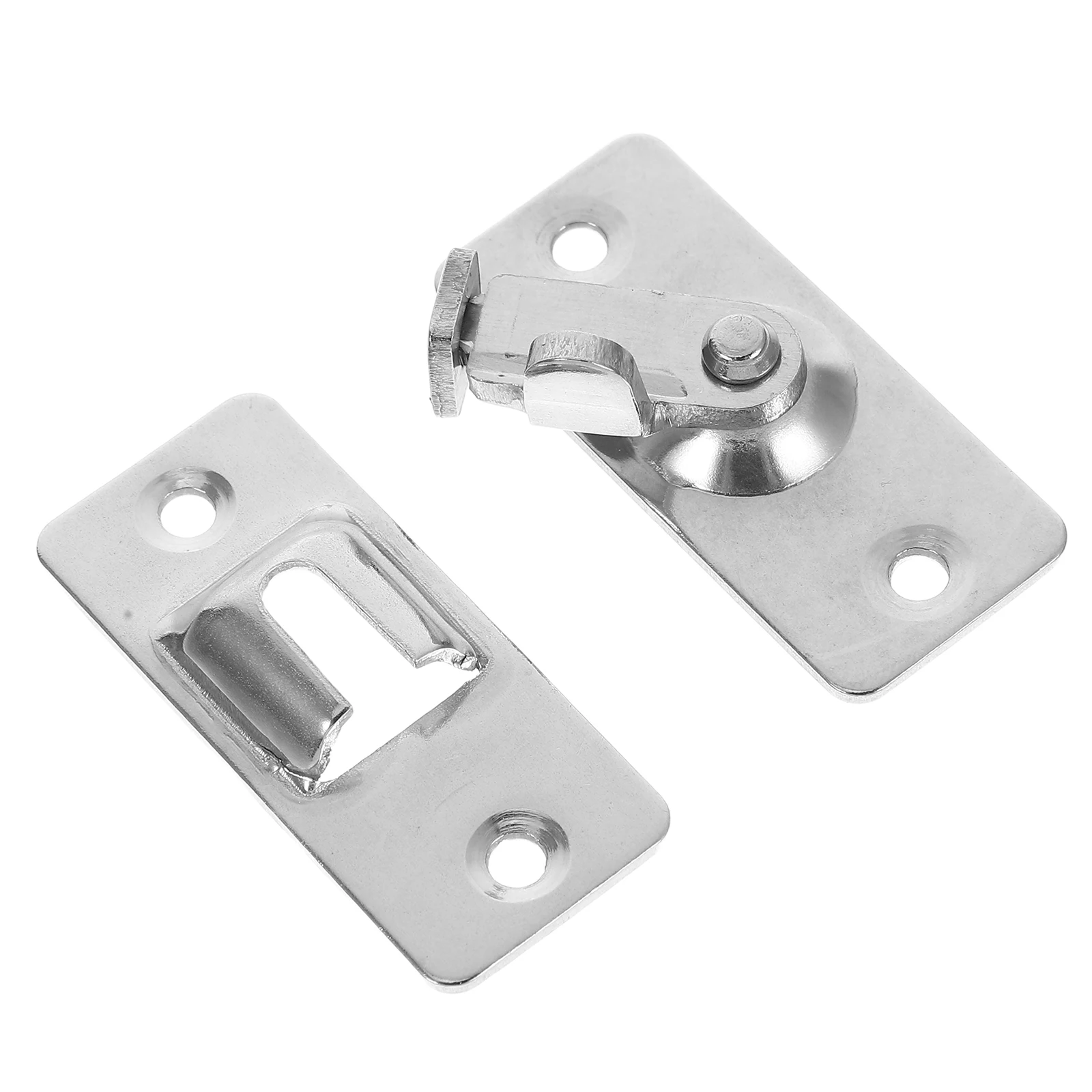 

90 Degree Stainless Steel Sliding Door Latch Right Angle Buckle Lock for Home Closet Bedroom Pocket Doors Safety Bolt Hardware