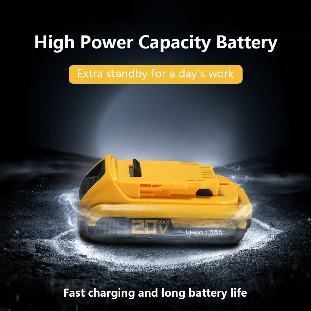 

For DeWalt 20V 2.5Ah 3Ah 18650 Battery compatiblepower Tools DCB200 DCF887 DCG405 DCD791 18V 20V Lithium battery replacement