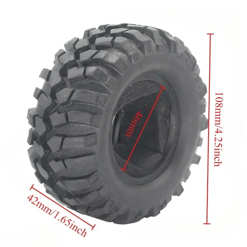 

4pcs 1.9 Inch 96mm 108mm Rock Crawler Tire Wheel With Solid Beadlock Wheel Rim For 1/10 Axial Rc Car