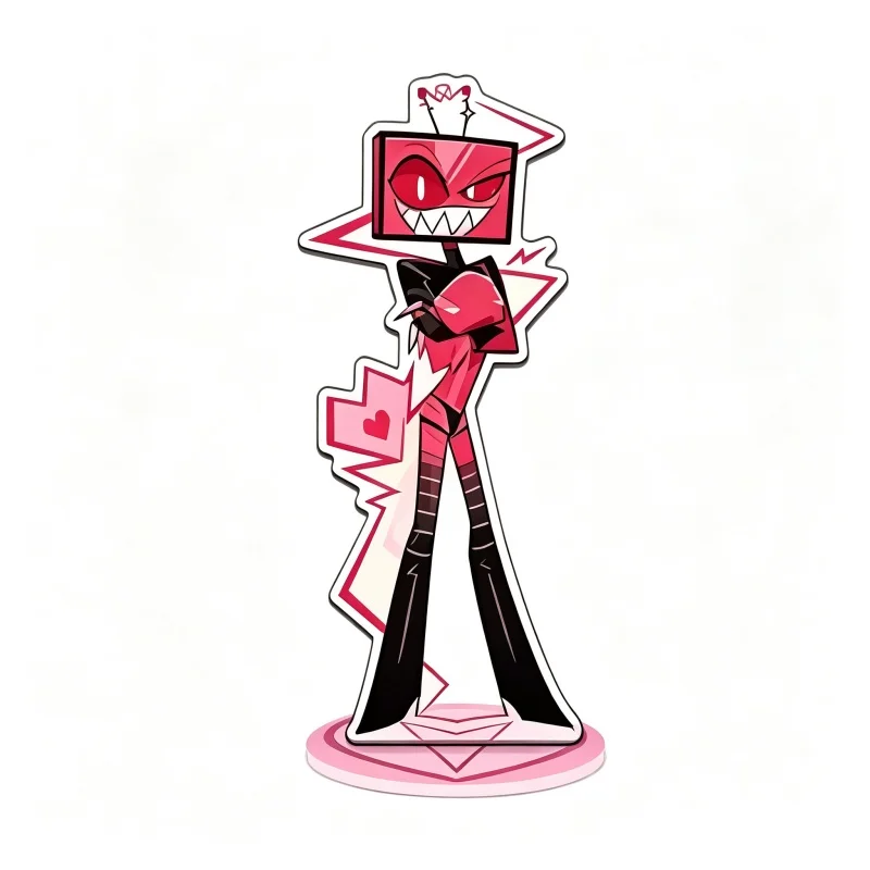 15cm Anime Hazbin Hotel Acrylic Stand Model Bookshelf Decoration Products High Definition Images Bookshelf Decoration Keychain