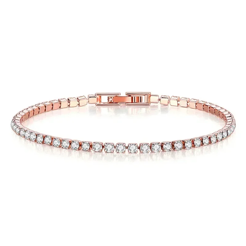Hot selling 925 sterling silver charming hip-hop zircon exquisite bracelet classic jewelry DIY New Year Christmas gift