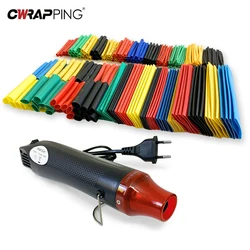 Heat Shrink Tube Insulated Sleeving Tubing Set Car Wire Wrap Heat-shrink Tubing Wrapping Kit  Wire Wrap Cable Hot Air Gun 2:1