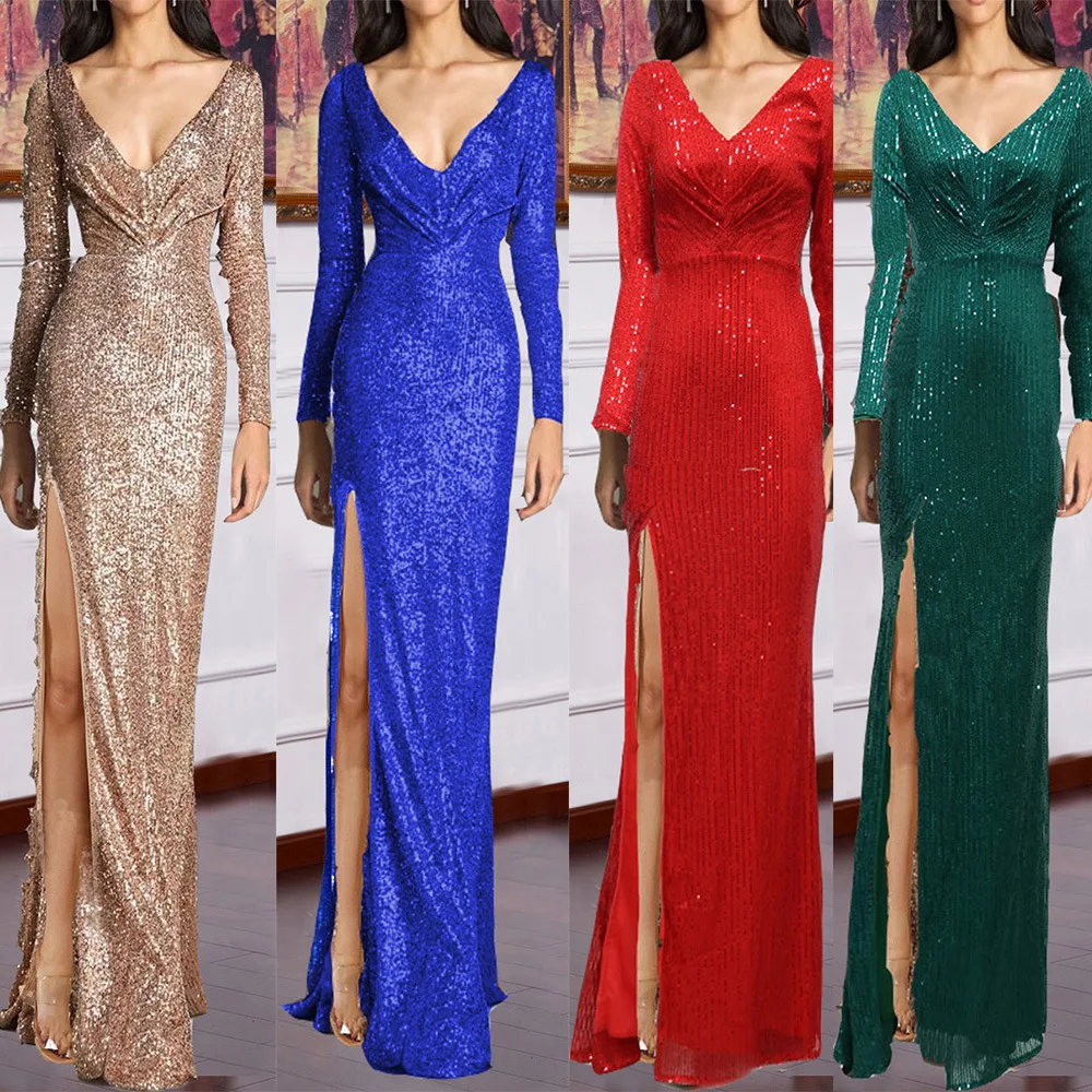 

Rocwickline New Summer & Autumn Women's niche Dress Party Bride's wed-ding dress Banquet Bridesmaid Sexy Celebrities Even Dress